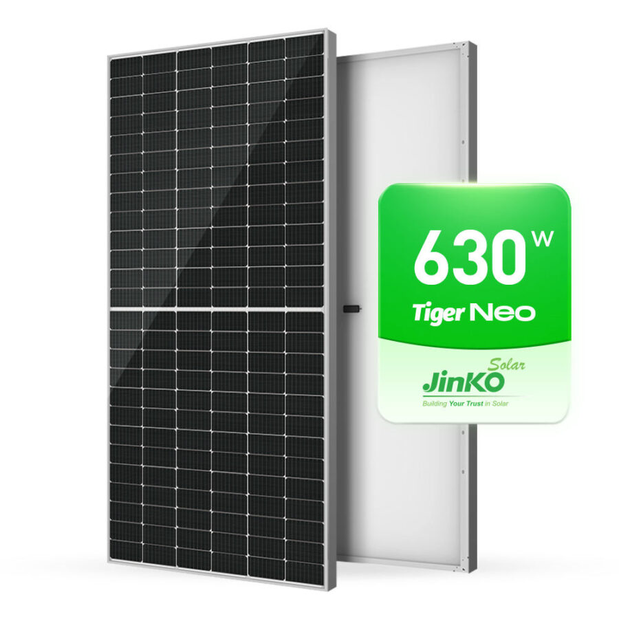 Jinko solar panel 630w Tiger Neo N-type MBB 16BB TOPCON 78 half cells